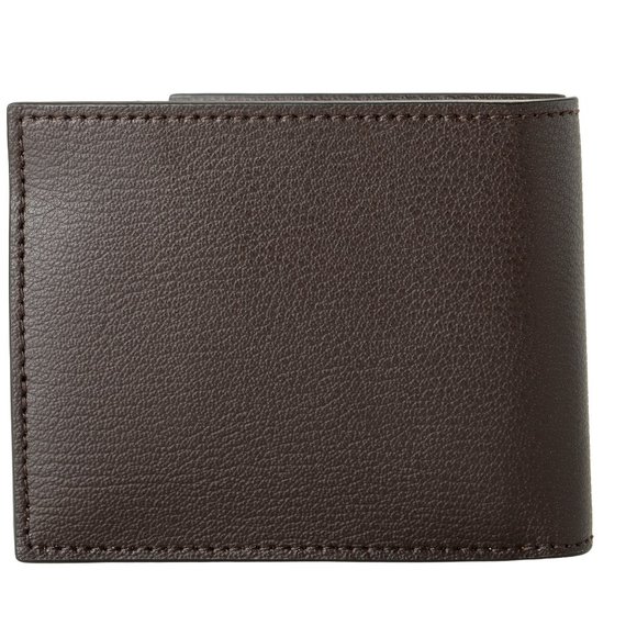 Salvatore Ferragamo Men's Chocolate Brown Pebbled Leather Bifold Wallet - Picture 6 of 6